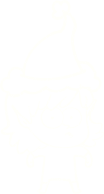 Bir insan tarafından çizilen Noel Elf Tebeşiri