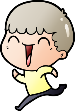 Bir insan tarafından çizilmiş mutlu bir adam.