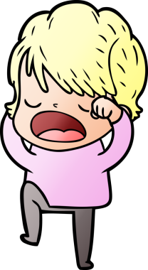 Bir insan tarafından çizilmiş bir karikatür kadın konuşuyor.