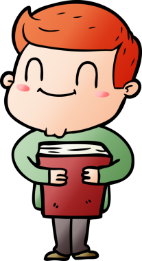 Bir insan tarafından çizilmiş çizgi film dostu bir adam.