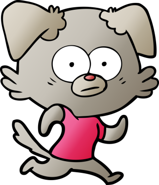 Bir insan tarafından çizilmiş sinirli köpek çizgi filmi.