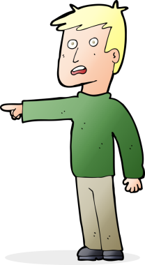 Bir insan tarafından çizilmiş çizgi filmdeki adam.