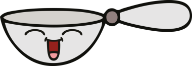 Bir insan tarafından çizilmiş bir kaşık karikatürü.