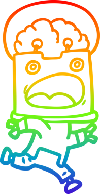 gökkuşağı gradyan çizgisi bir insan tarafından çizilmiş robot çizgi