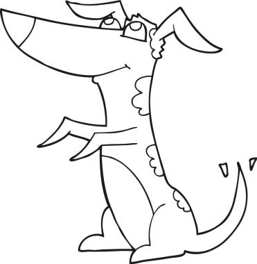 Bir insan tarafından çizilmiş siyah beyaz bir karikatür.