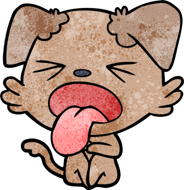 Bir insan tarafından çizilmiş iğrenç bir köpek.