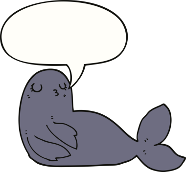 Bir insan tarafından çizilmiş konuşma baloncuklu karikatür mührü