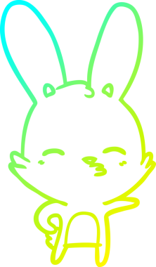 Bir insan tarafından çizilmiş garip bir tavşan çizgi filmi.