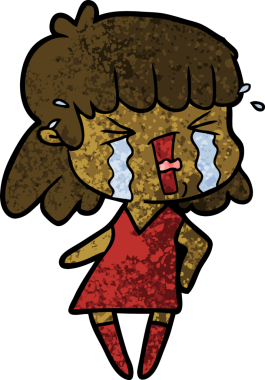 Bir insan tarafından çizilmiş karikatür kadın.