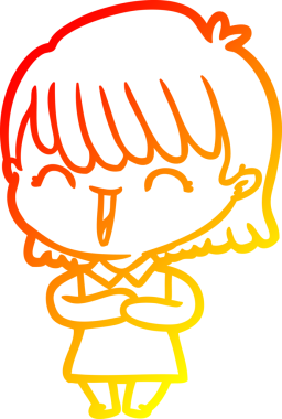 Bir insan tarafından çizilmiş bir karikatür kadın çizimi