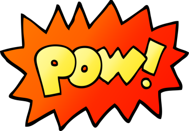 vektör gradyan çizim pow sembolü bir insan tarafından çizildi