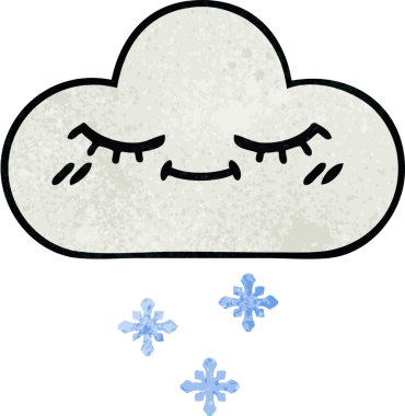 Bir insan tarafından çizilmiş bir kar bulutunun retro grunge dokusu