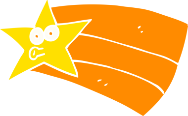 Bir insan tarafından çizilmiş düz renkli karikatür çizimi