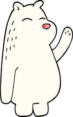 Bir insan tarafından çizilmiş kutup ayısı çizimi.