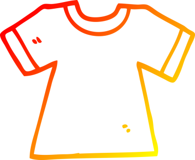 Bir insanın çizdiği karikatür tişörtünün sıcak çizgi çizimi