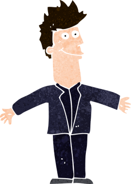 Bir insan tarafından çizilmiş el çizimi karikatür