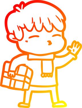 Bir insan tarafından çizilmiş, çizgi film karakteri meraklı bir çocuk çizimi.