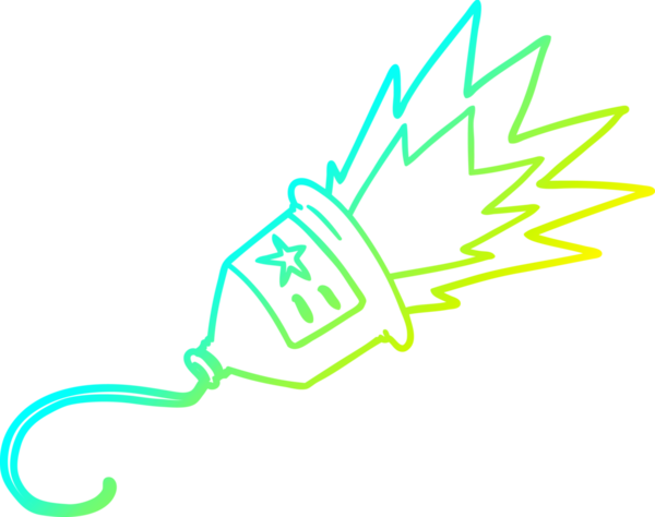 Bir insan tarafından çizilmiş bir parti çizgi filminin soğuk gradyan çizimi