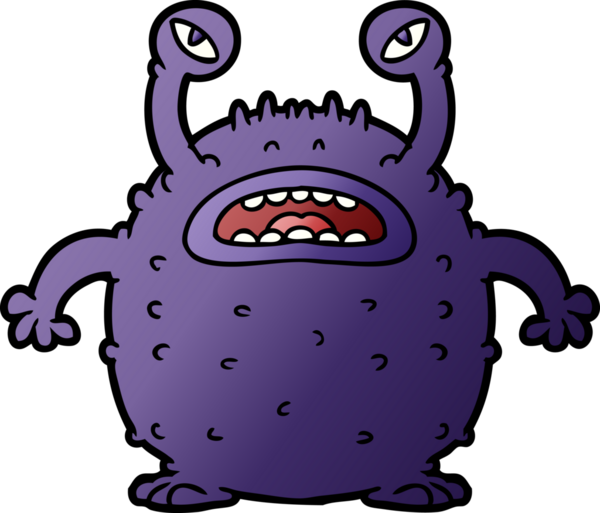 Bir insan tarafından çizilmiş huysuz çizgi film uzaylısı.