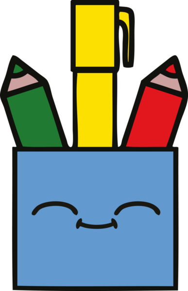 Bir insan tarafından çizilmiş kalem kapının sevimli karikatürü.