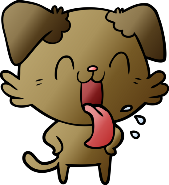 Bir insan tarafından çizilmiş nefes nefese bir köpek.