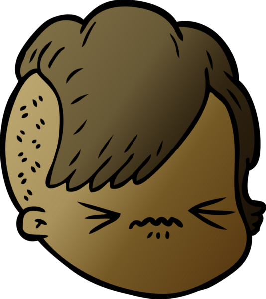 Bir insan tarafından çizilmiş bir kadın yüzü.