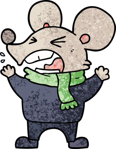 bir insan tarafından çizilmiş kızgın fare çizgi filmi