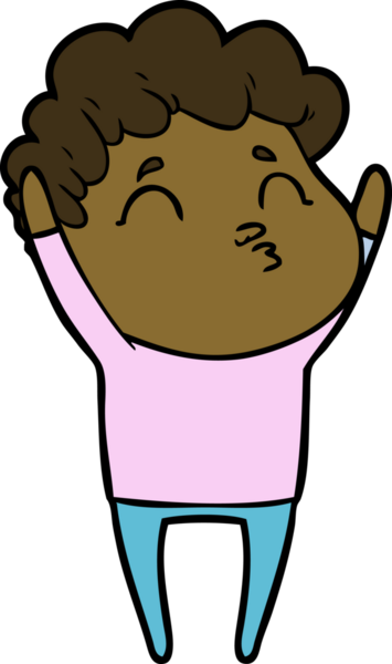 Çizgi film adamı somurtuyor Bir insan tarafından çizilmiş