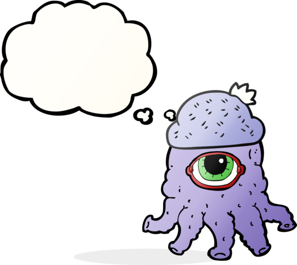 Bir insan tarafından çizilmiş serbest çizim balon karikatür uzaylı şapkası.