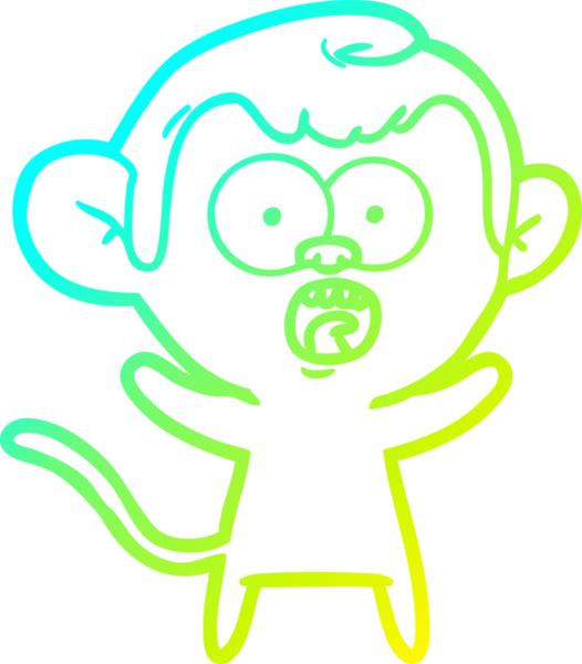 Bir insan tarafından çizilmiş bir çizgi filmin soğuk gradyan çizimi.