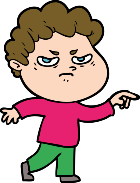 Bir insan tarafından çizilmiş kızgın bir adam.