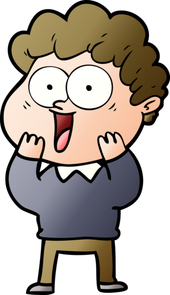 Bir insan tarafından çizilmiş mutlu bir adam.