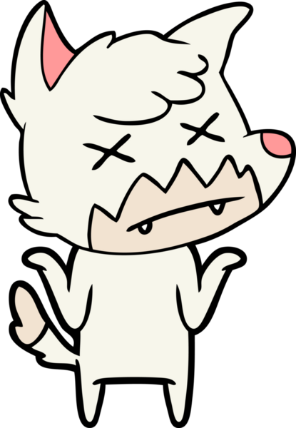 Bir insan tarafından çizilmiş ölü tilki çizgi filmi