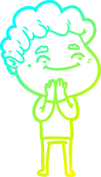 Bir insan tarafından çizilmiş karikatür cana yakın bir adamın çizimi.