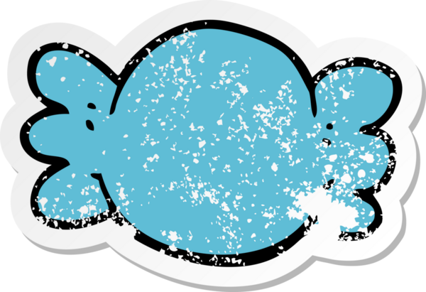 Bir insan tarafından çizilmiş karikatür yapıştırması.