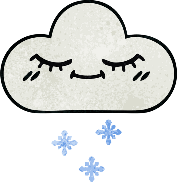 Bir insan tarafından çizilmiş bir kar bulutunun retro grunge dokusu