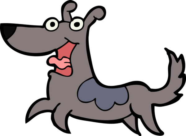 Bir insan tarafından çizilmiş mutlu köpek çizgi filmi.