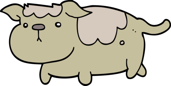 Bir insan tarafından çizilmiş çizgi film köpeği.