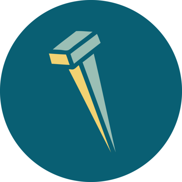 Bir insan tarafından çizilmiş demir çivinin ikonik dövme şekli