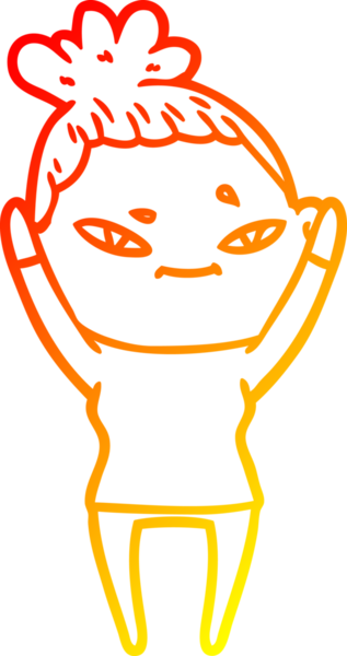 Bir insan tarafından çizilmiş bir karikatür kadın çizimi