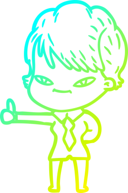 Bir insan tarafından çizilmiş mutlu bir karikatür çizimi.