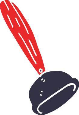 Bir insan tarafından çizilmiş karalama tuvalet pompası.