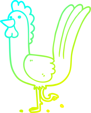 Bir insan tarafından çizilmiş bir horoz çizimi.