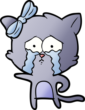 Bir insan tarafından çizilmiş çizgi film kedisi.