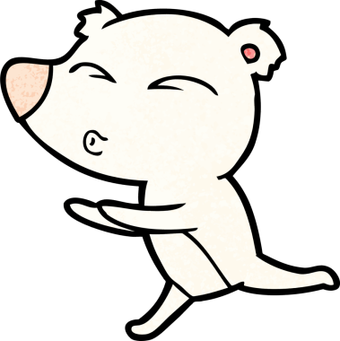 Bir insan tarafından çizilmiş kutup ayısı karikatürü