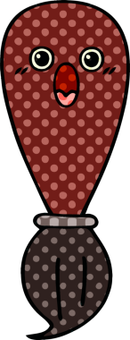 Bir insan tarafından çizilmiş bir boya fırçasının karikatürü.