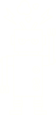 Bir insan tarafından çizilen robot tebeşiri.