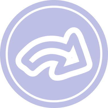 Bir insan tarafından çizilmiş ok dairesel simgesi yönü