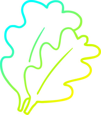 Düşen yaprakların soğuk gradyan çizimleri bir insan tarafından çizilmiş.