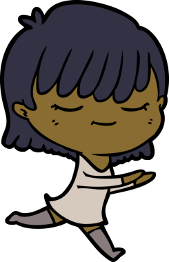 Bir insan tarafından çizilmiş karikatür kadın.